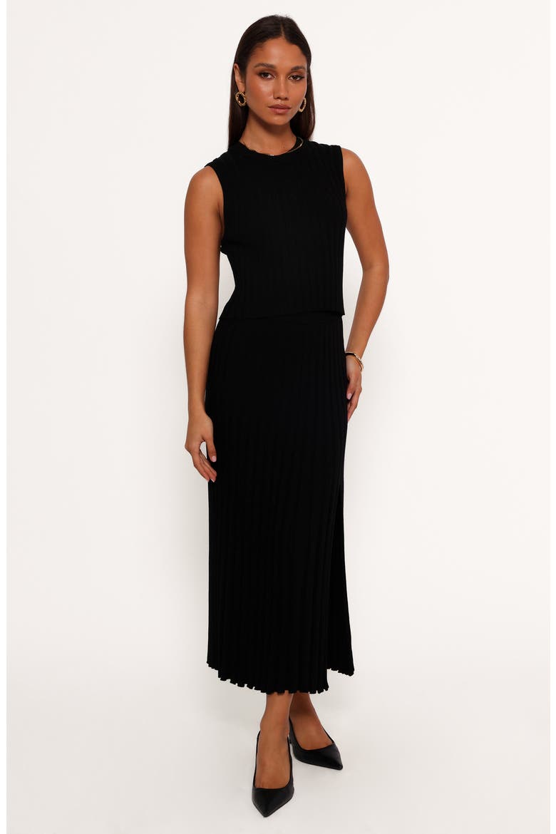 Carson Knit Midi Skirt, Alternate, color, BLACK