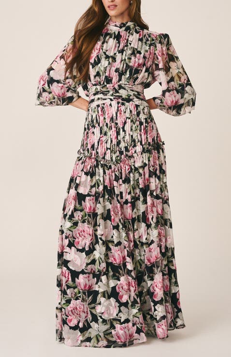 Printed Ruffled Dress