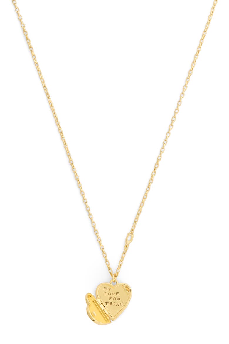 Heritage Charm Heart Locket Pendant Necklace, Alternate, color, GOLD