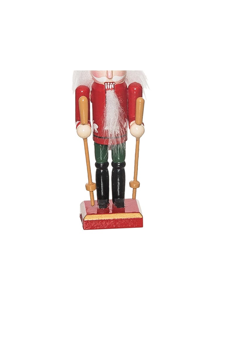 Nutcracker W/Skis Ornament, Alternate, color, Red