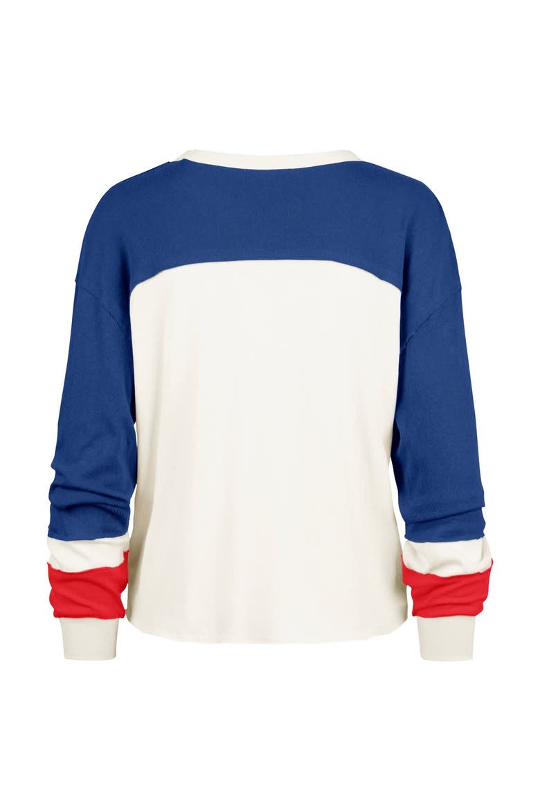 '47 Women's '47 Cream New York Giants Double Header Curve Raglan Long ...