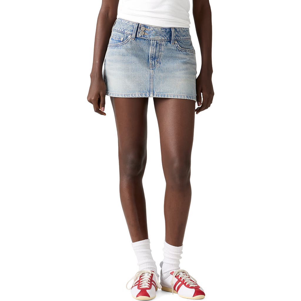 Levi's® Superlow Denim Miniskirt In Blue