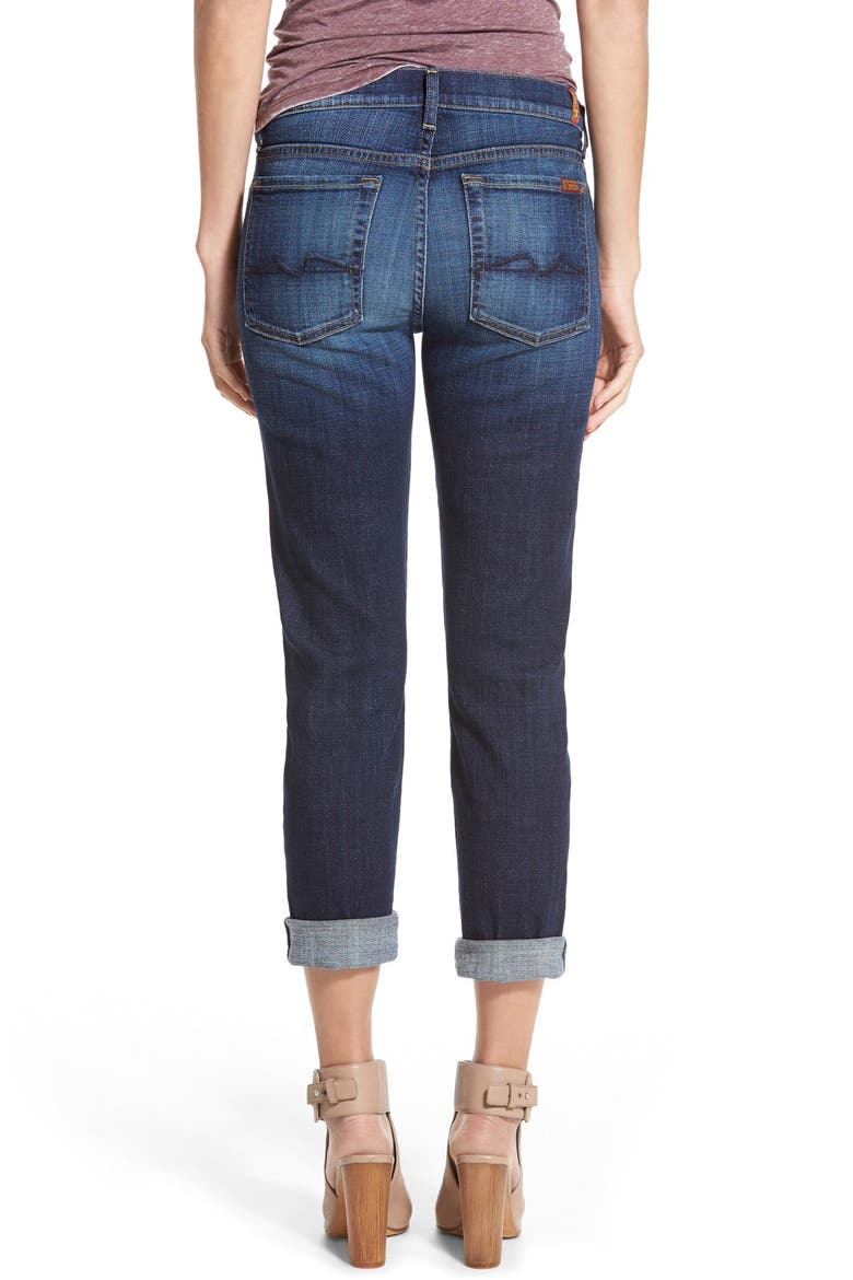 7 For All Mankind® Josefina Boyfriend Jeans, Alternate, color, ROYAL BROKEN TWILL