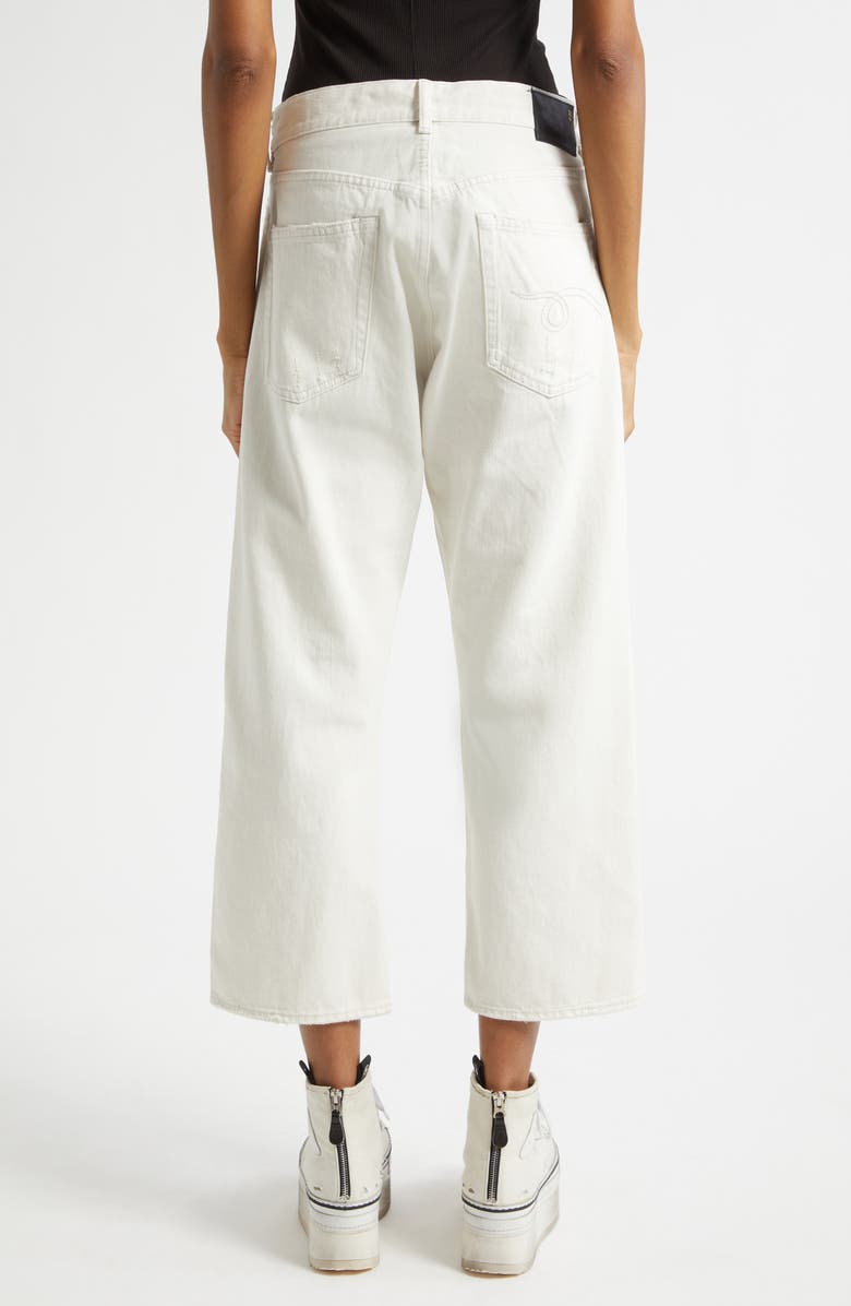 R13 X-BF Crossover Wide Leg Jeans, Alternate, color, Holden White Selvedge