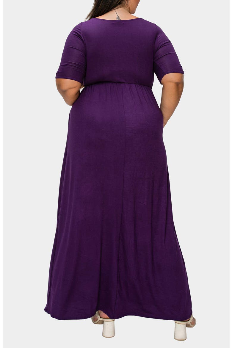 Eva Jersey Maxi Dress, Alternate, color, EGGPLANT