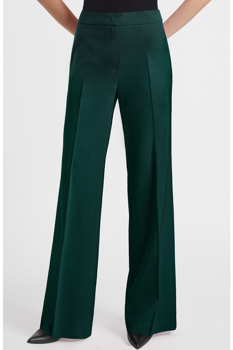 Camila Wide Leg Pant in Soft Stretch Twill, Main, color, Evergreen