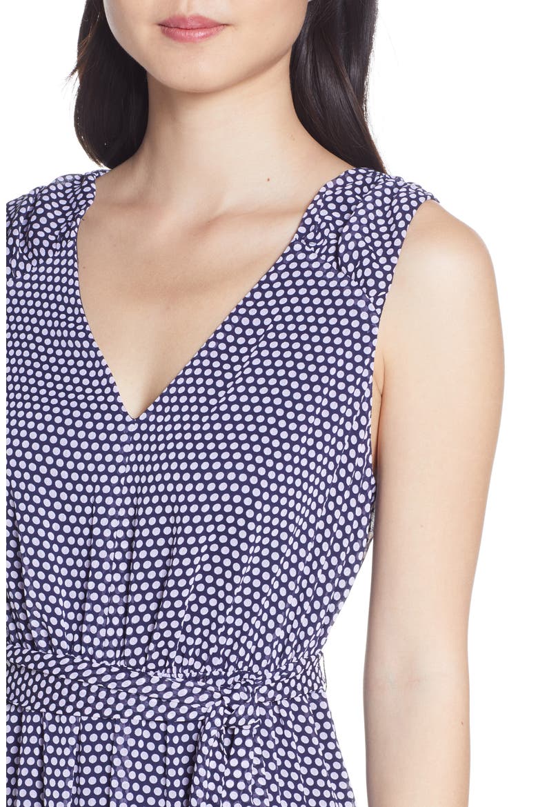 Polka Dot Maxi Dress, Alternate, color, NAVY/ BLUSH