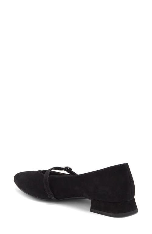Paul Green Tootsie Pointed Toe Mary Jane Loafer In Black Suede
