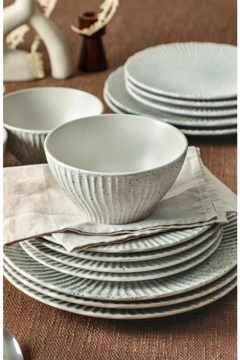 Arlo Stoneware 12-Piece Dinnerware Set, Alternate, color, White