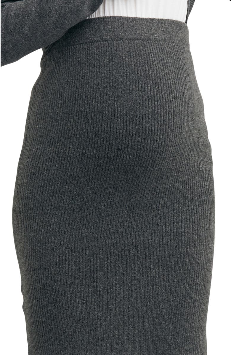 Ripe Maternity Dani Knit Skirt, Alternate, color, Charcoal Marle