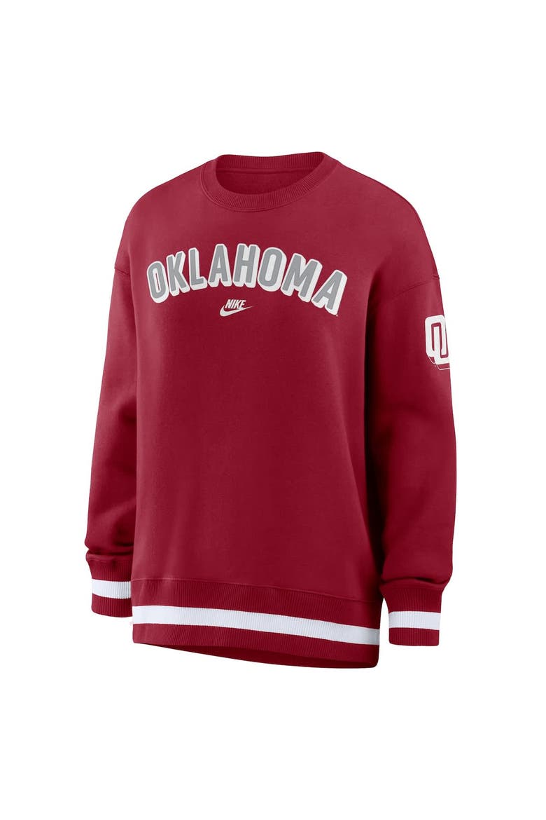 Women's Nike Crimson Oklahoma Sooners Oversized Legacy Phoenix Sweatshirt, Alternate, color, Crimson