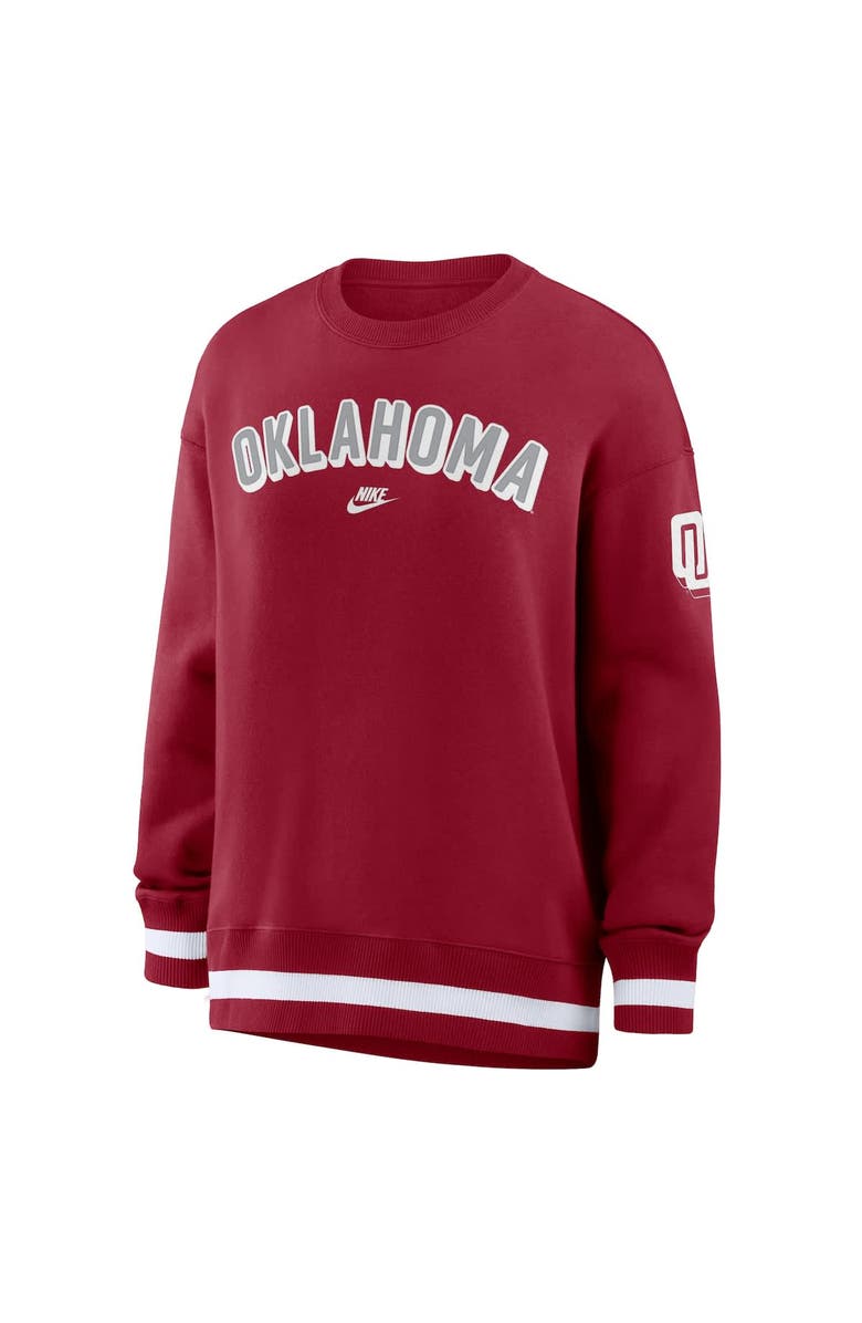 Nike Women's Nike Crimson Oklahoma Sooners Oversized Legacy Phoenix Sweatshirt, Alternate, color, Crimson