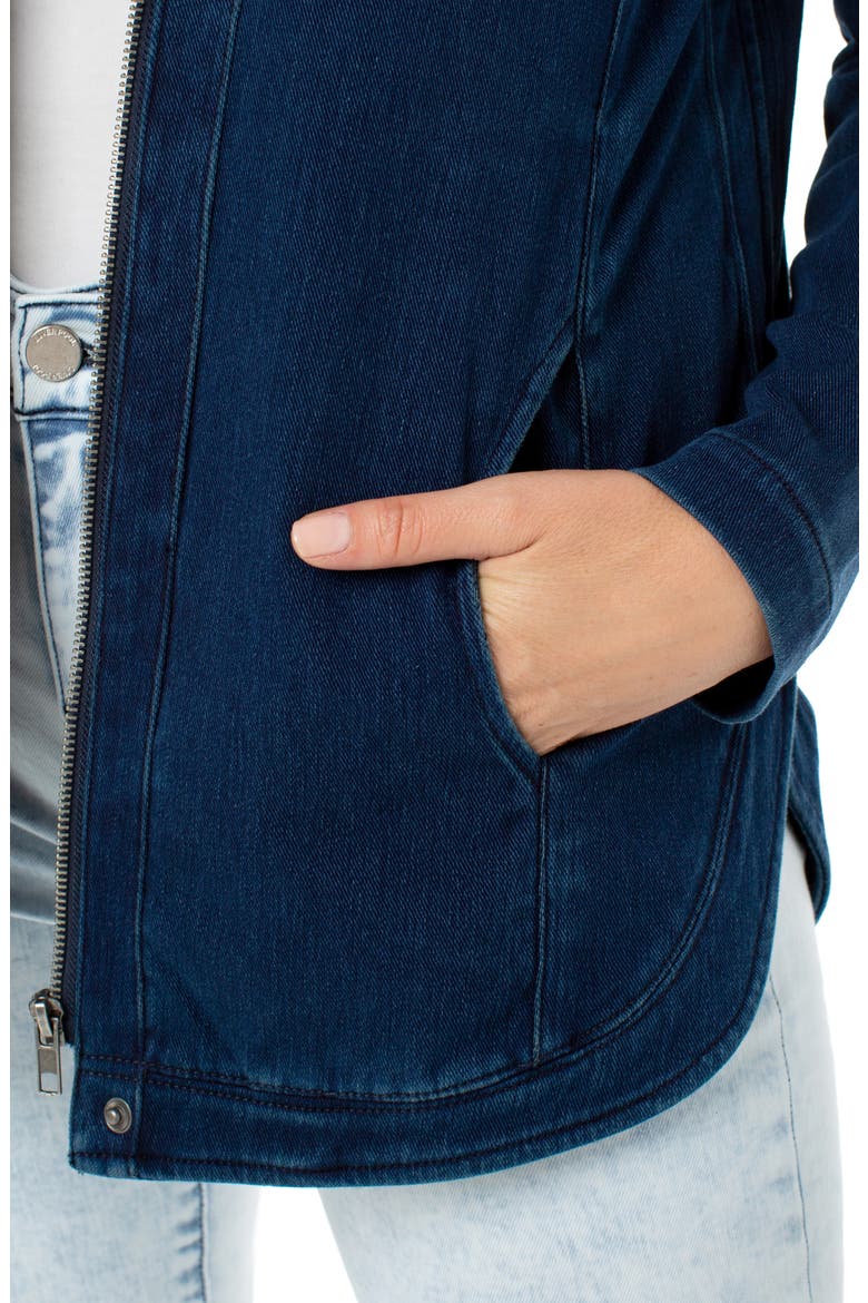 Studio Zip Front Denim Jacket, Alternate, color, CANADIAN DARK