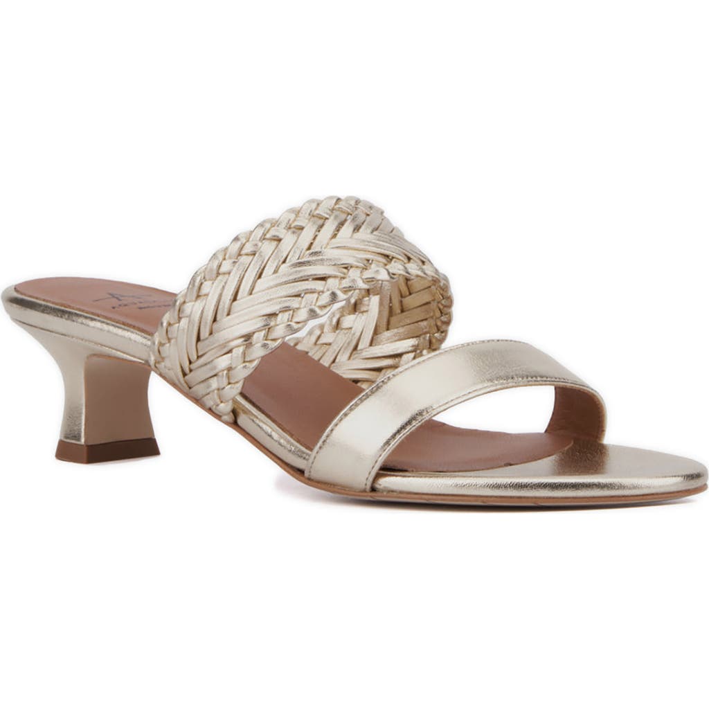 Aquatalia Kerry Water Repellent Slide Sandal In Platino