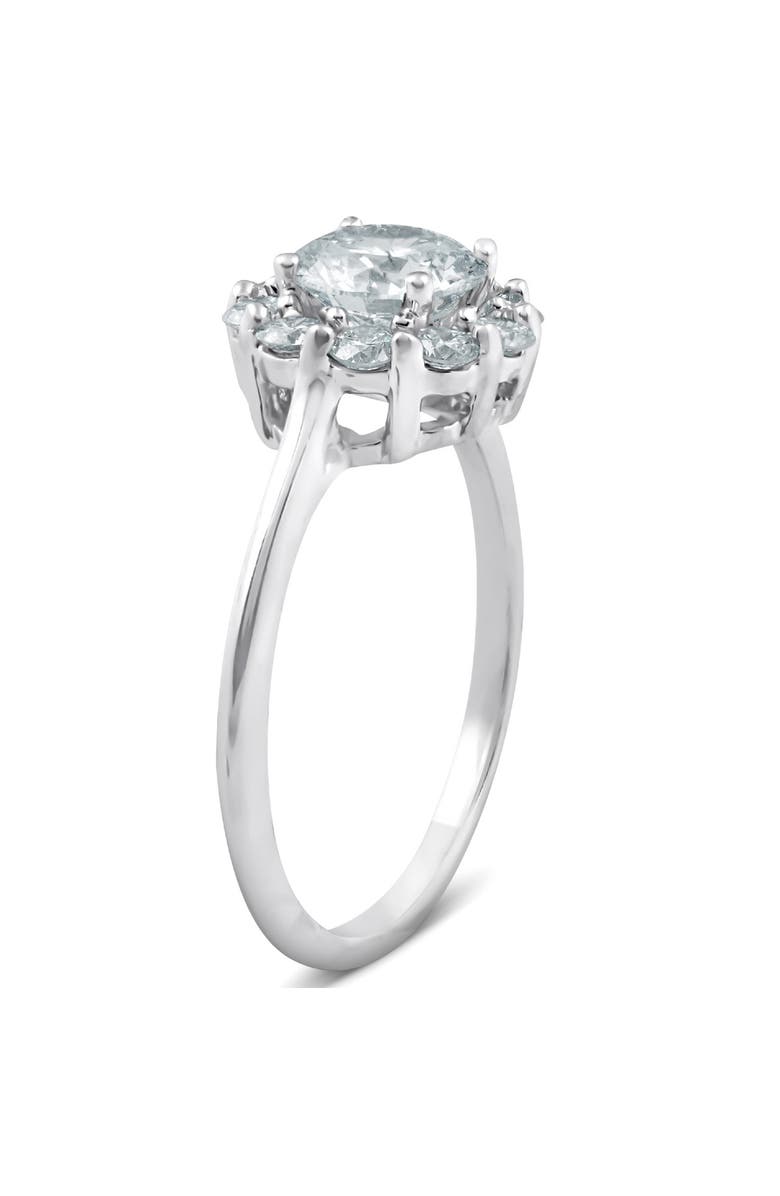 Bliss Diamond 1 1/2 Ct Halo Round Diamond Engagement Ring 14k Gold Lab Created, Alternate, color, 