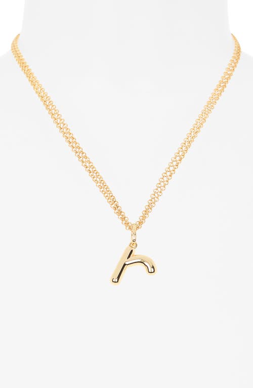 Leith Lowercase Initial Bubble Pendant Necklace In Gold