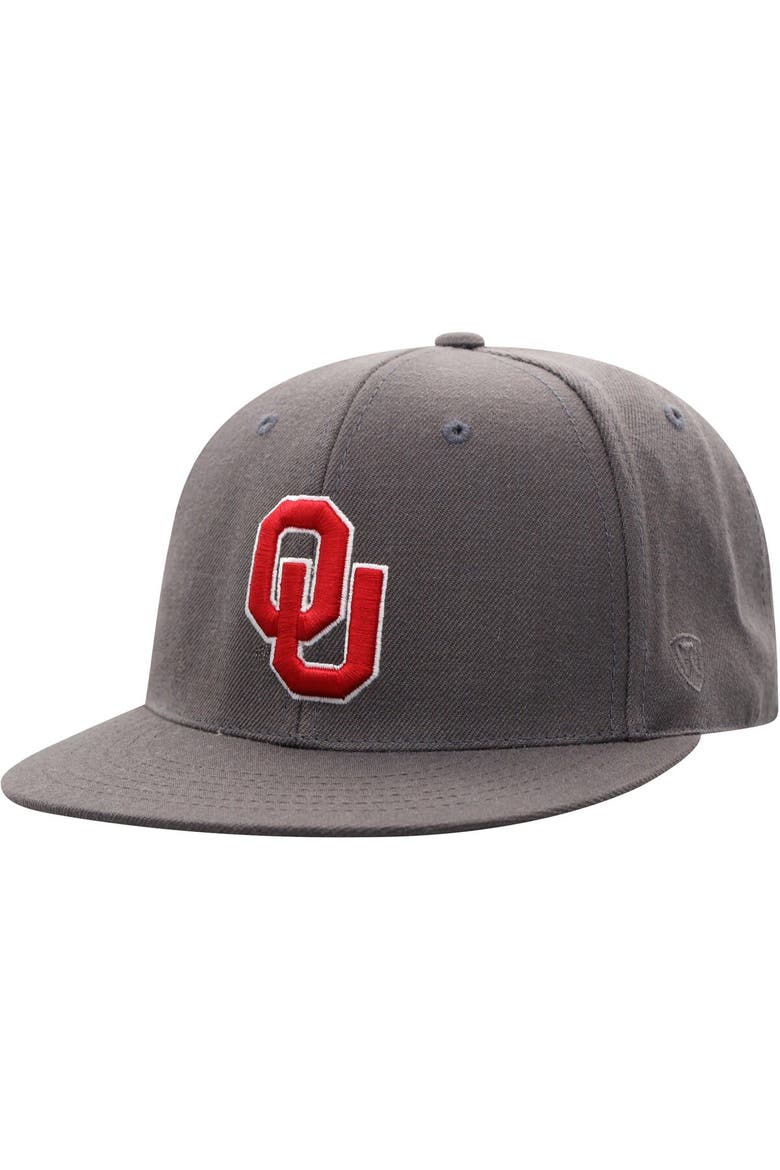 Men's Top of the World Charcoal Oklahoma Sooners Team Color Fitted Hat, Main, color, Charcoal