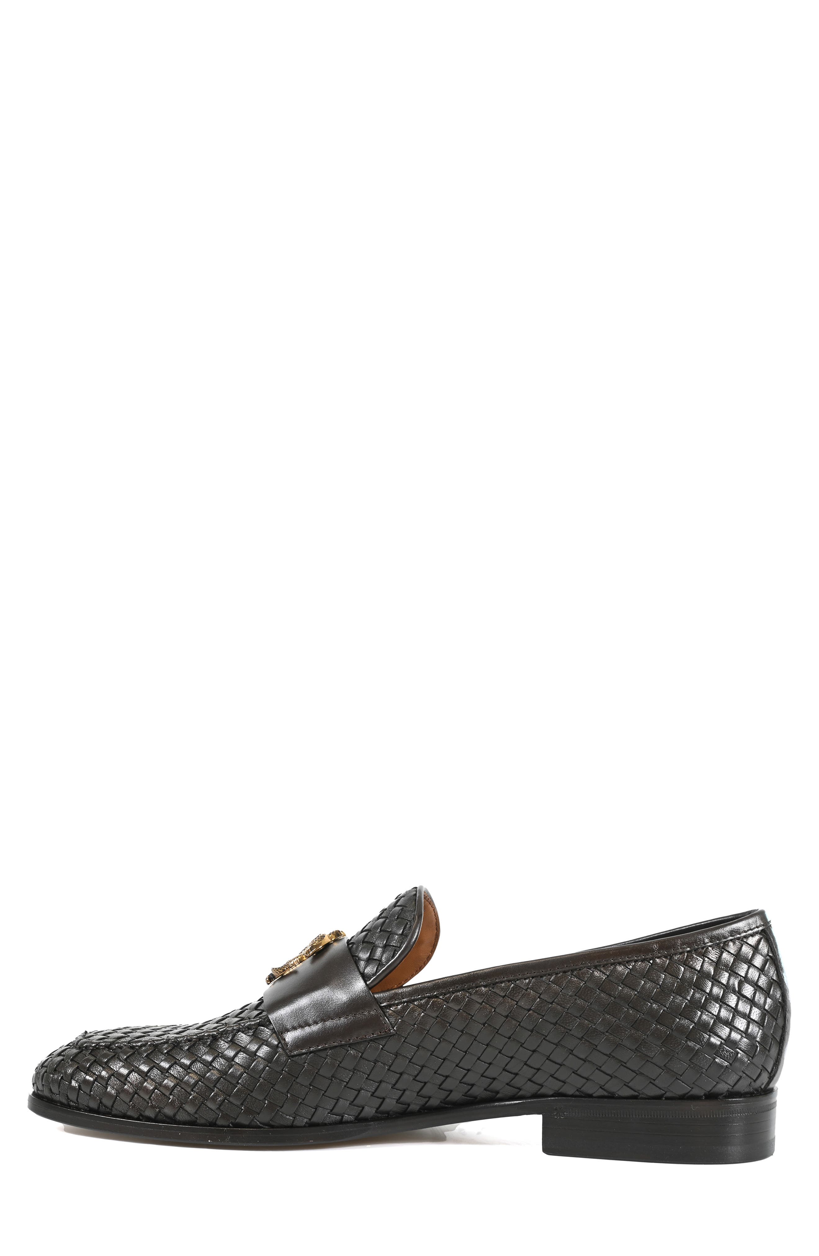 Cocco Woven Loafer, Alternate, color, BLACK