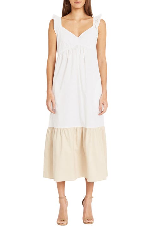 Donna Morgan Colorblock Print Maxi Dress
