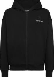 PLEIN SPORT Oversize Zipped Hoodie Sweatshirt Ls Scratch Men