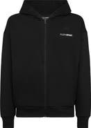 PLEIN SPORT Oversize Zipped Hoodie Sweatshirt Ls Scratch Men