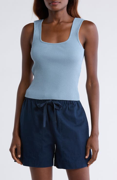 Sweetheart Neck Ribbed Crop Tank