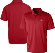 Cutter & Buck Men's Cutter & Buck Scarlet San Francisco 49ers Logo Prospect Textured Stretch Big & Tall Polo