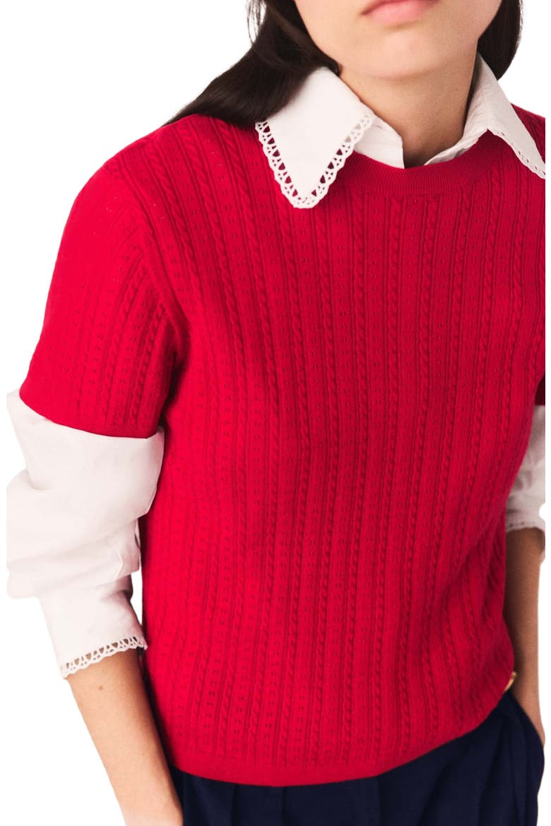Round-neck sweater, Alternate, color, Red