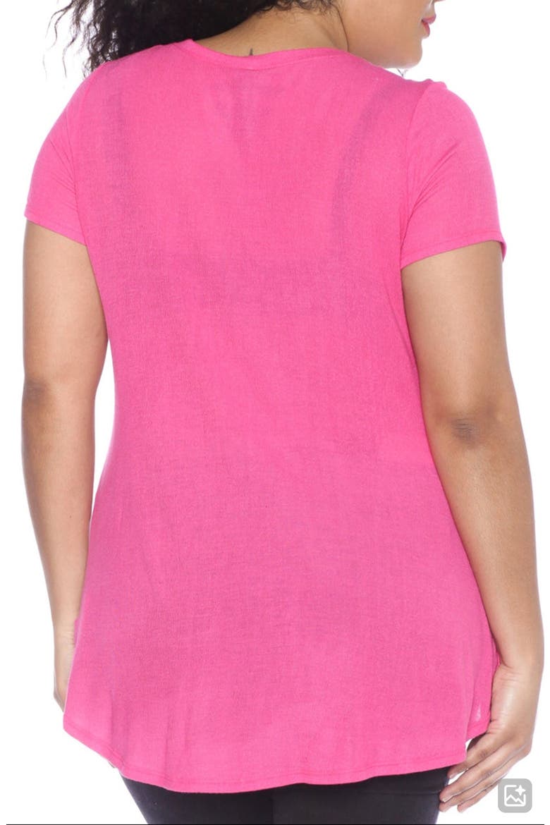 High/Low Scoop Neck Tee, Alternate, color, MAGENTA