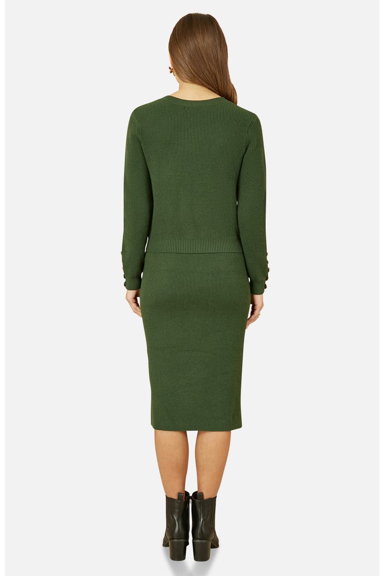 Sleeve Button Detail Jumper, Alternate, color, Green