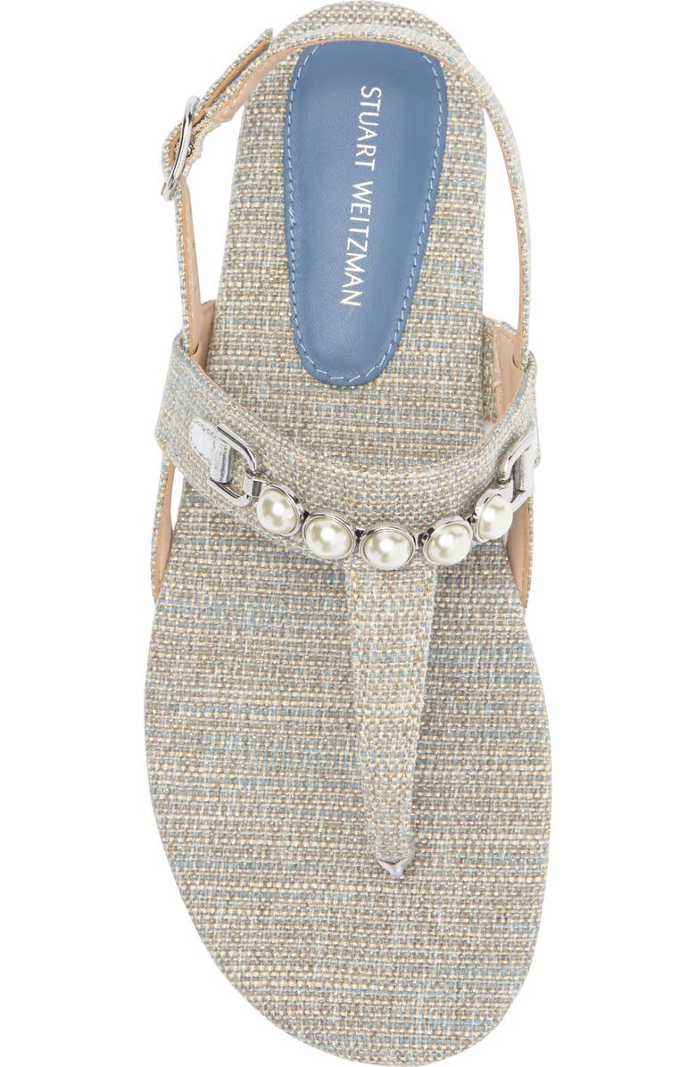 Stuart Weitzman Perla T-Strap Sandal, Alternate, color, Atlantic Blue