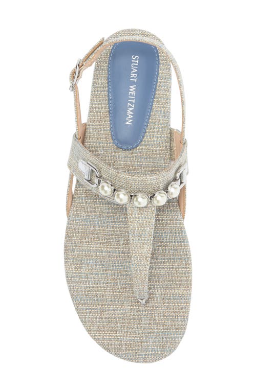 Stuart Weitzman Perla T-strap Sandal In Atlantic Blue