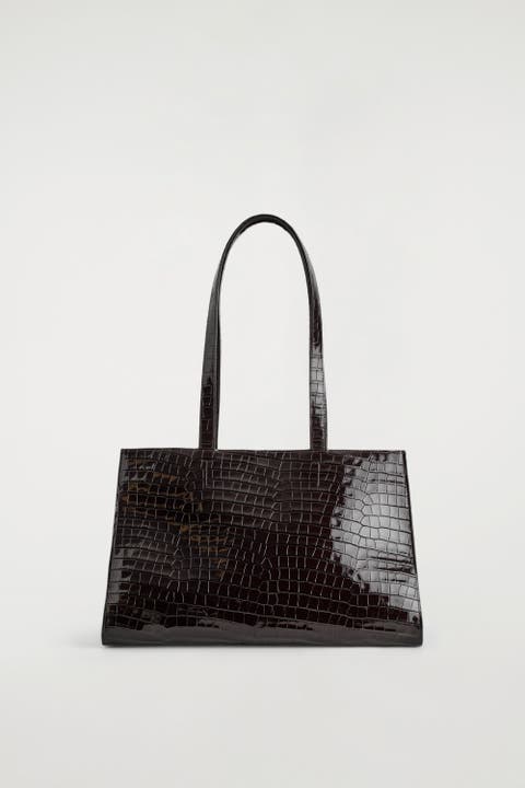 Gallery Tote Bag - Croc-effect Leather