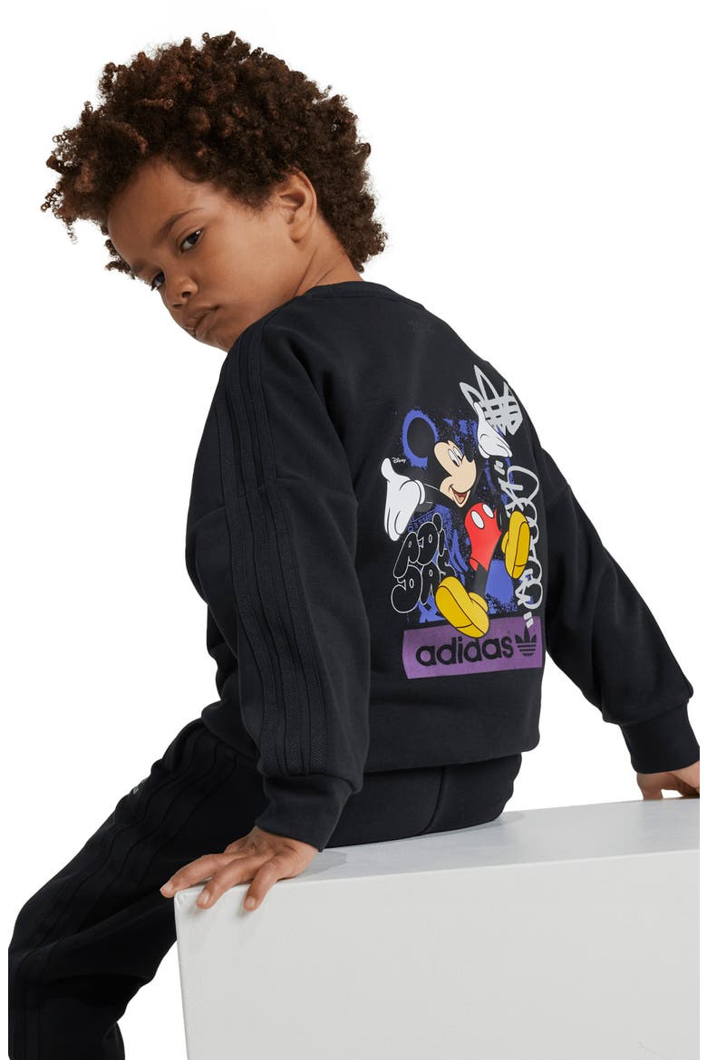 x Disney Kids' Mickey Mouse Sweatshirt & Joggers Set, Alternate, color, BLACK