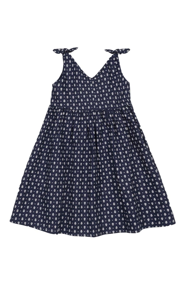 Hope & Henry Girls' Sleeveless Bow Shoulder Swing Dress in Linen, Infant, Main, color, 