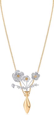 JARDIN Floral Vase Pendant Necklace