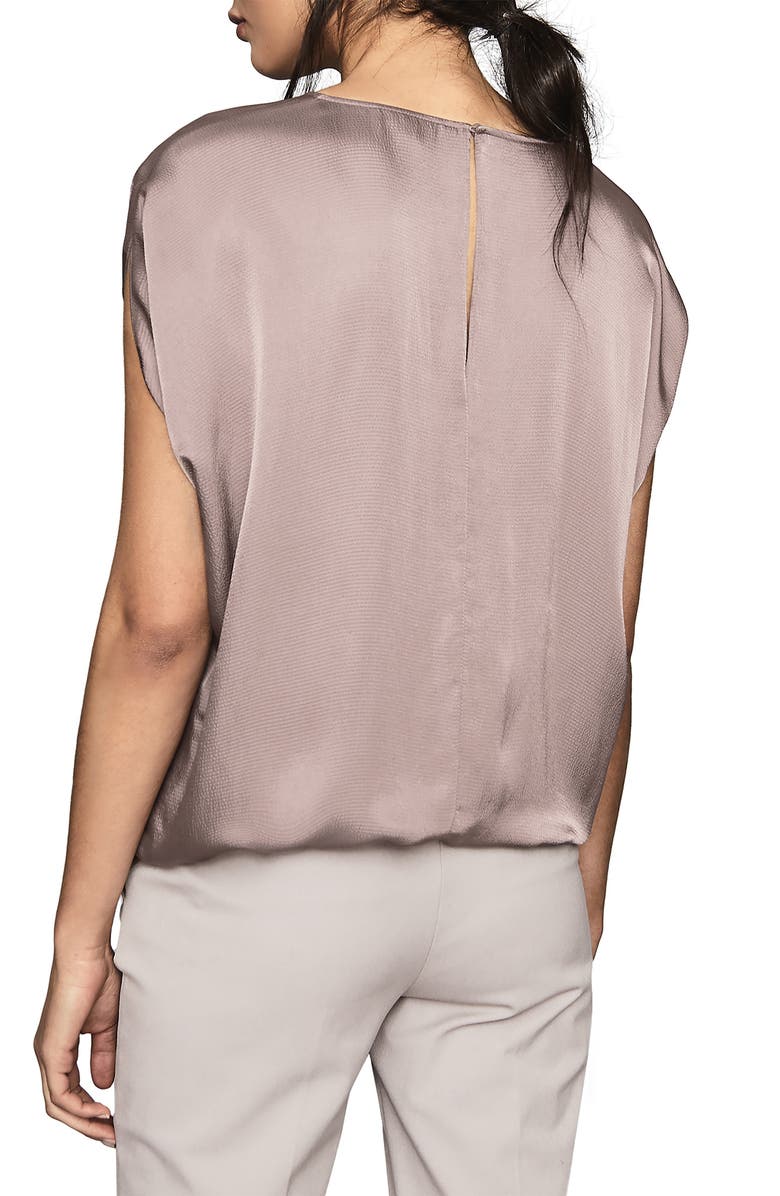 Reiss Maggie Textured Satin Dolman Top, Alternate, color,
