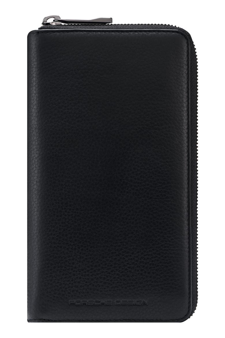 Business RFID 15 Zip Wallet, Main, color, BLACK