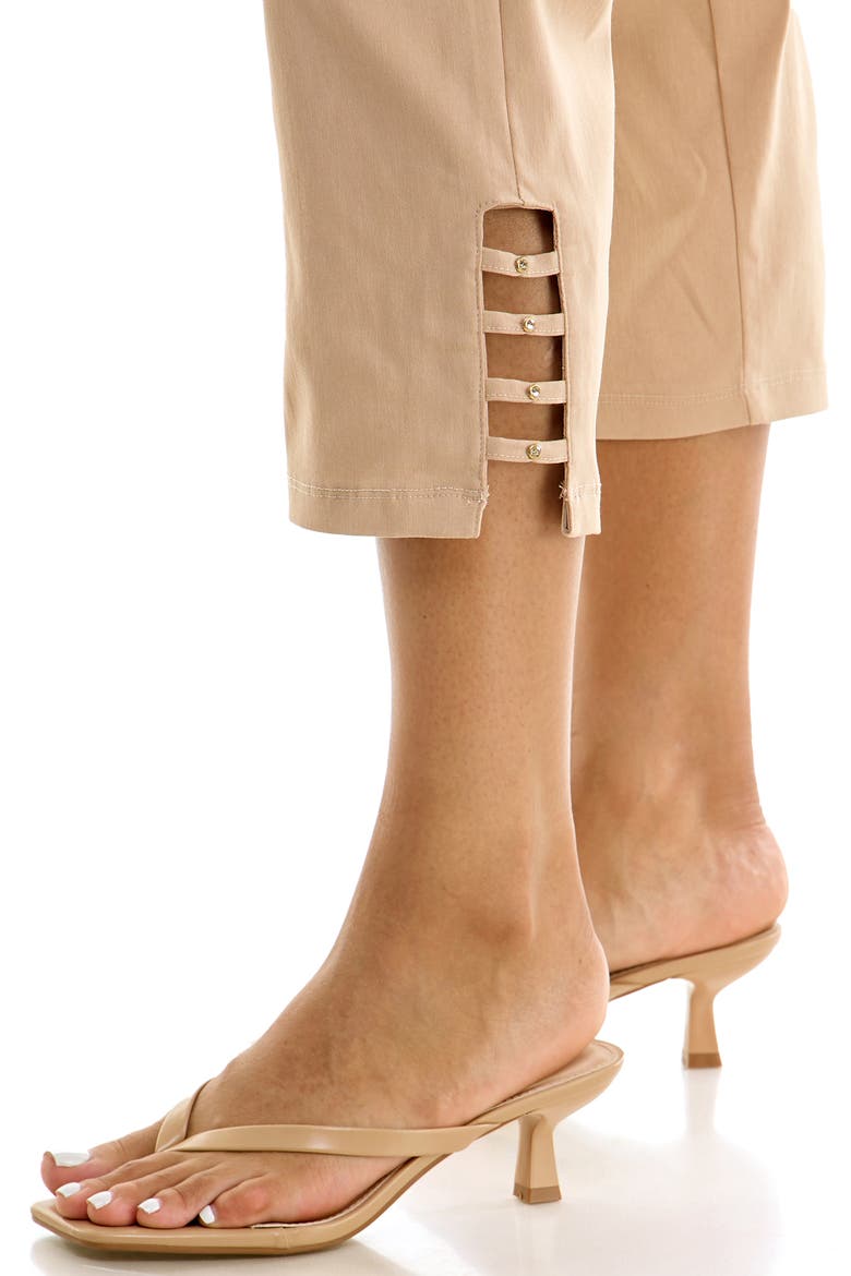 Millennium Pull On Crop Pants, Alternate, color, ALMOND