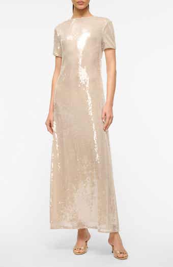 STAUD Safi Open Back Sequin Gown