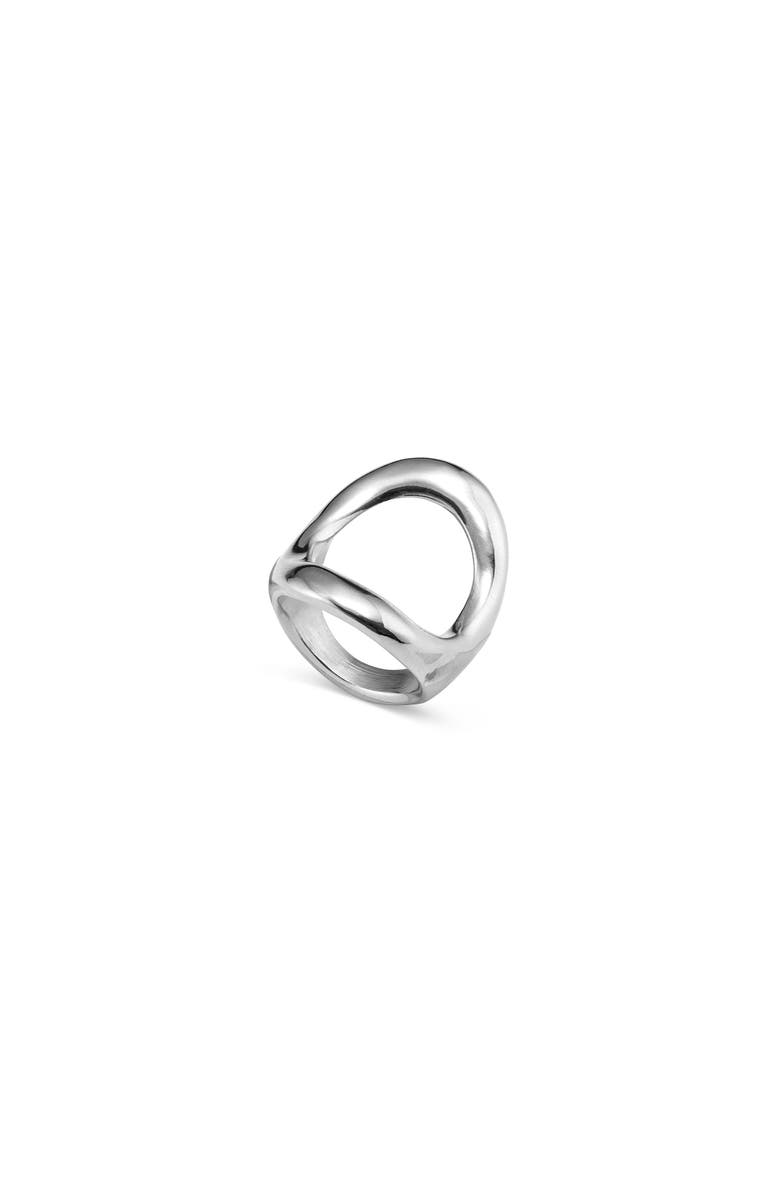 UNODE50 Open Oval Ring, Main, color, Silver