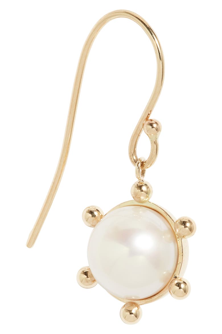 Bubble Cultured Pearl Drop Earrings, Alternate, color, GOLD