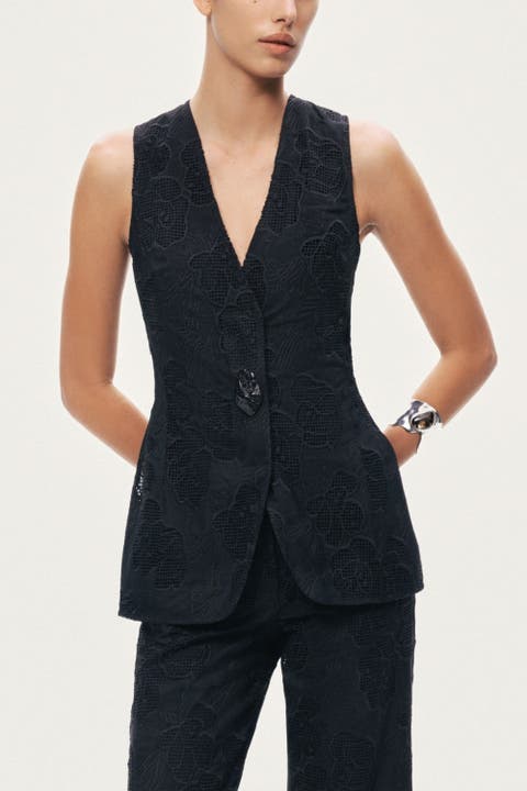 Textured Tailored Vest