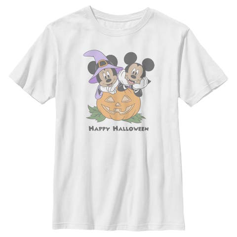 Boy's Mickey & Friends Halloween Vampire Mickey & Minnie  Graphic T-Shirt