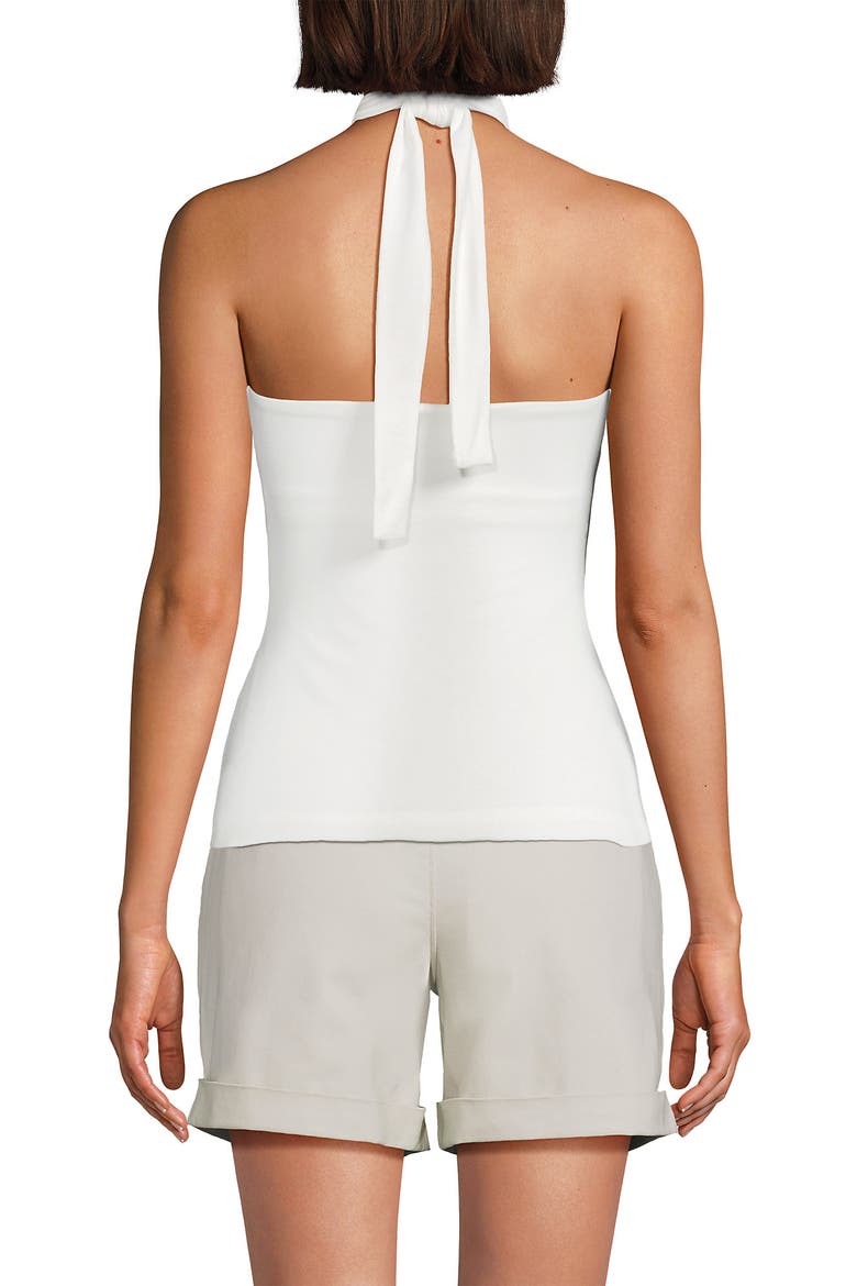 Slender Twist Front Halter Top, Alternate, color, Ivory