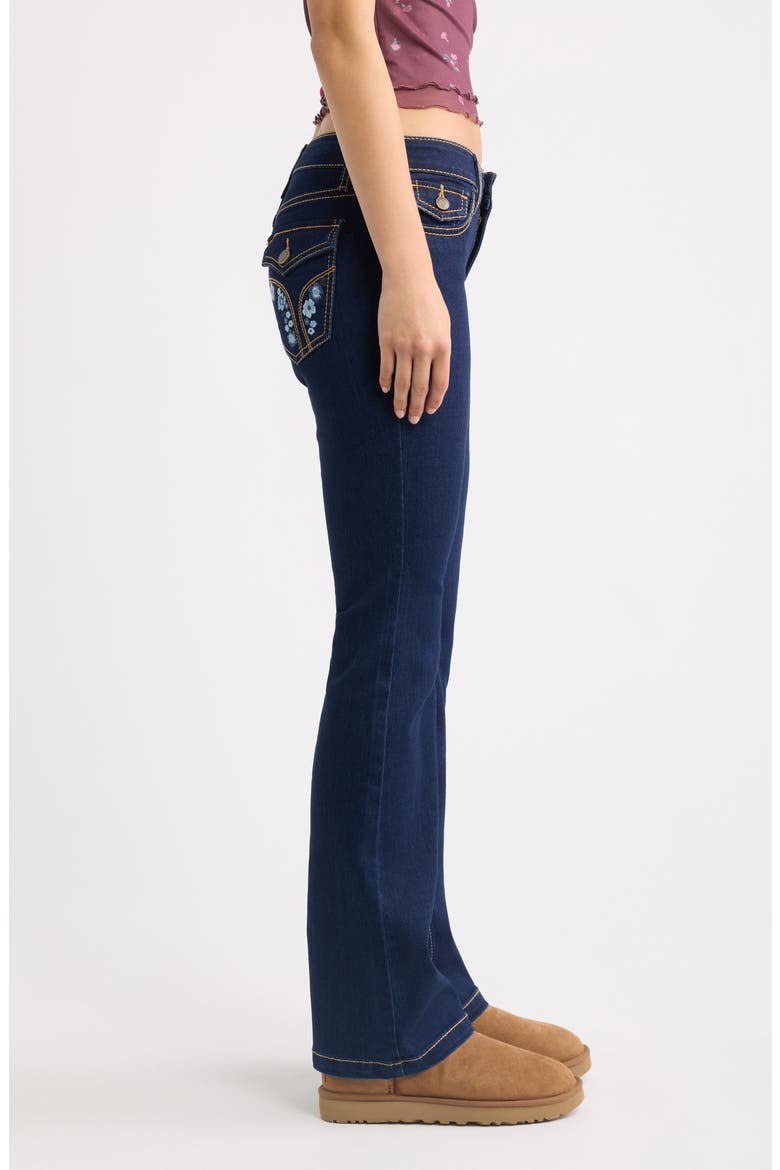 Embroidered Bootcut Jeans, Alternate, color, HIGHLAND WASH