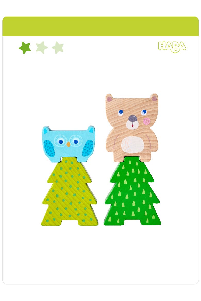 Forest Friends Stacking Toy, Alternate, color, GREEN MULTI