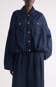 Dries Van Noten Vesto Bubble Hem Denim Jacket
