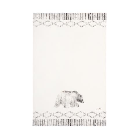 Bear in Forest Printed 100% Cotton Guest Dishtowel