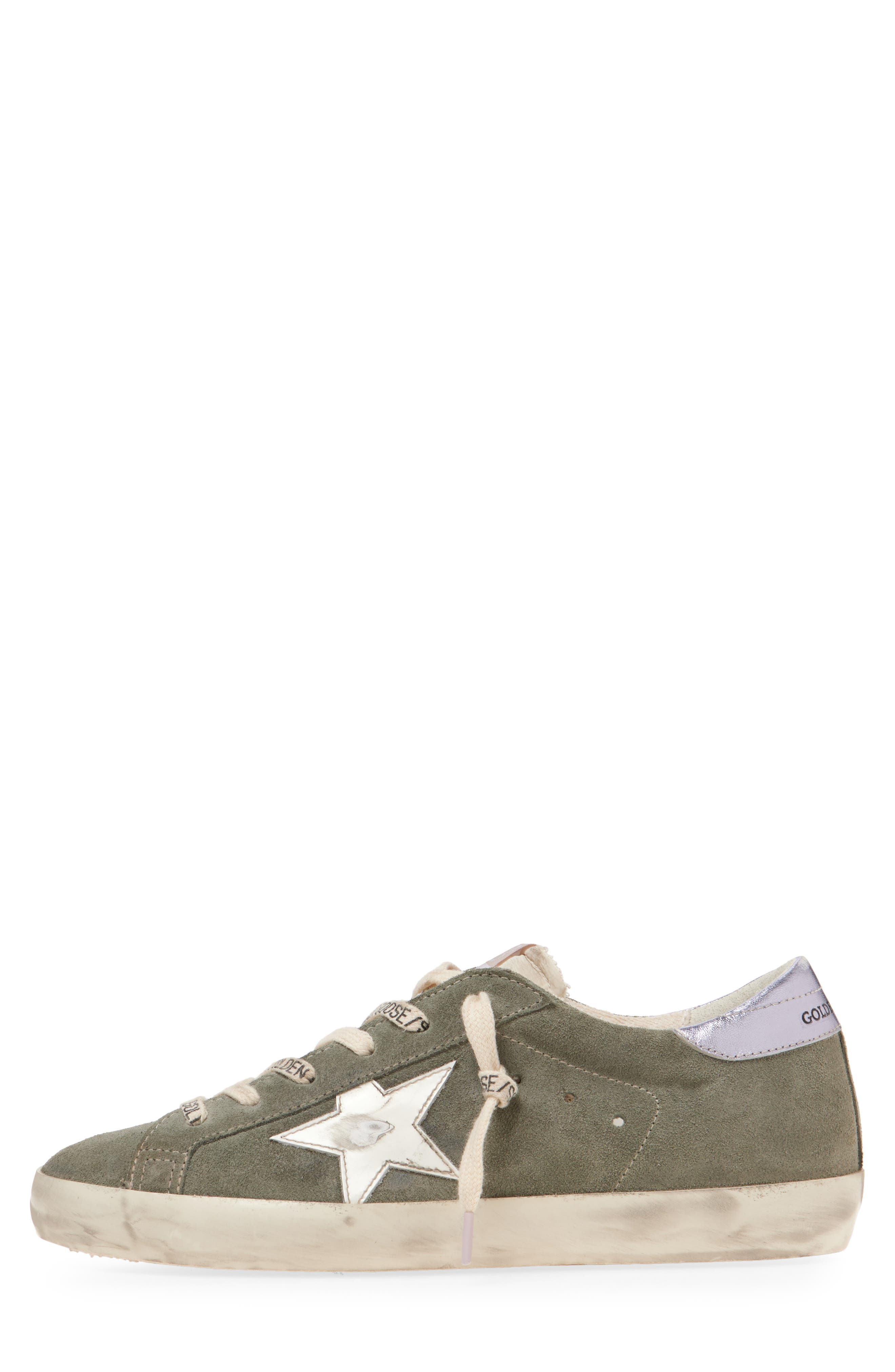 Golden Goose Super-Star Low Top Sneaker, Alternate, color, Green/ Lilla/ White